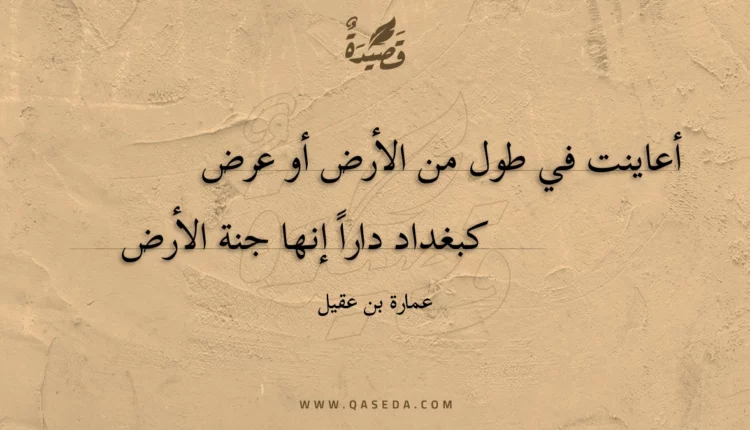 قصيدة أعاينت في طول من الأرض أو عرض