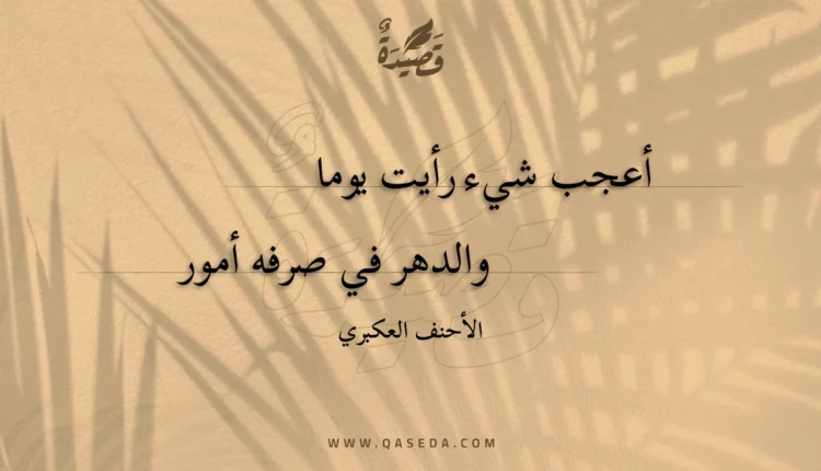قصيدة أعجب شيء رأيت يوما