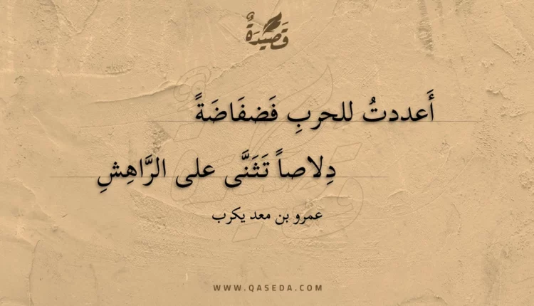 قصيدة أعددت للحرب فضفاضة