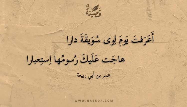 قصيدة أعرفت يوم لوى سويقة دارا