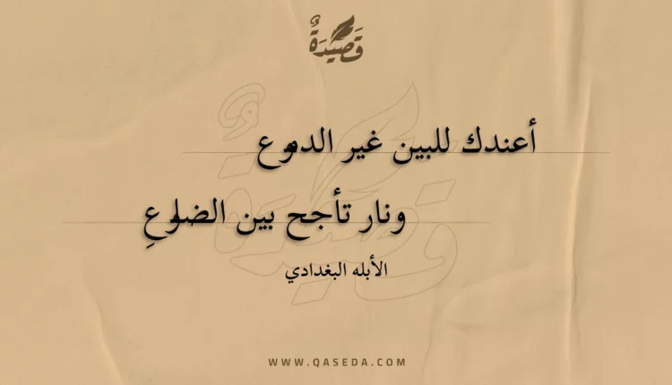 قصيدة أعندك للبين غير الدموع