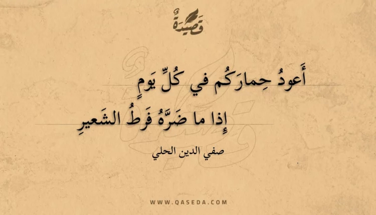 قصيدة أعود حماركم في كل يوم