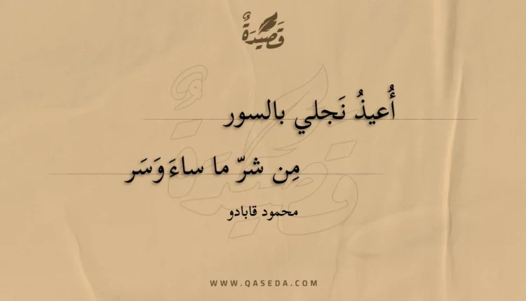 قصيدة أعيذ نجلي بالسور