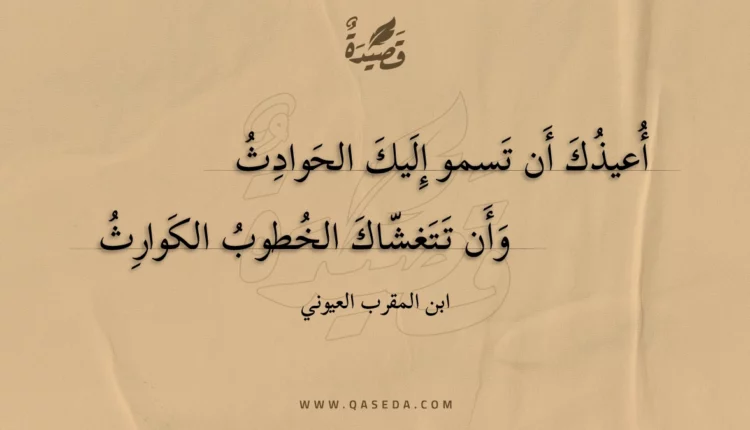 قصيدة أعيذك أن تسمو إليك الحوادث