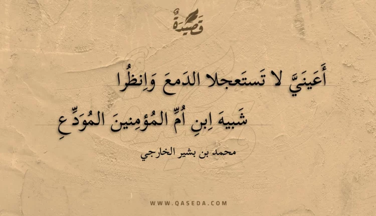 قصيدة أعيني لا تستعجلا الدمع وانظرا