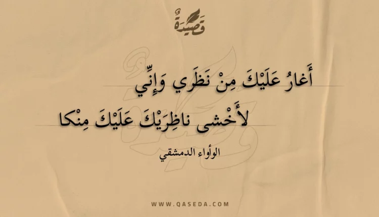 قصيدة أغار عليك من نظري وإني