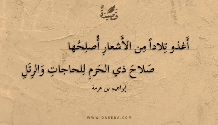 قصيدة أغذو تلادا من الأشعار أصلحها