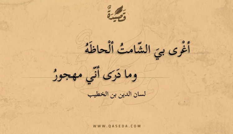 قصيدة أغرى بي الشامت ألحاظه