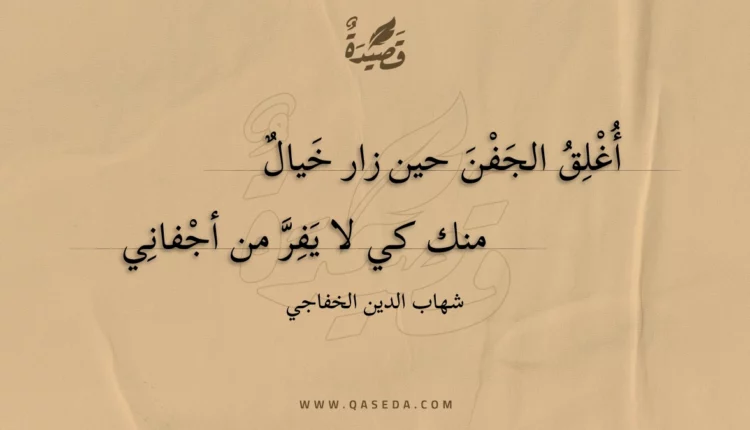 قصيدة أغلق الجفن حين زار خيال