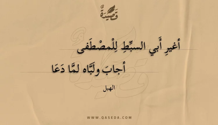 قصيدة أغير أبي السبط للمصطفى