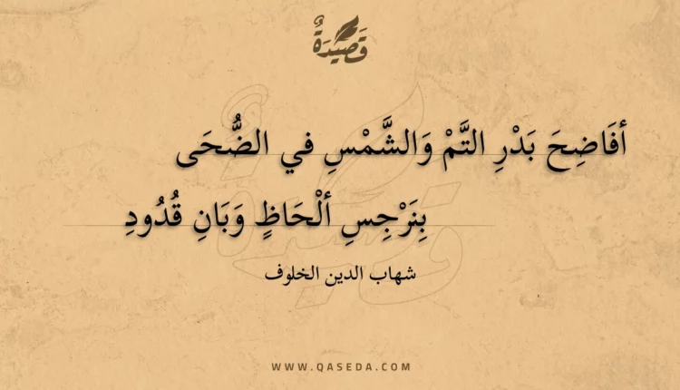 قصيدة أفاضح بدر التم والشمس في الضحى