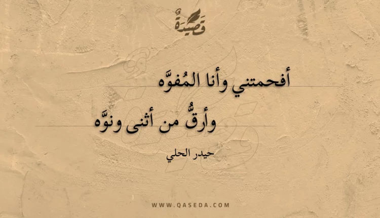 قصيدة أفحمتني وأنا المفوه