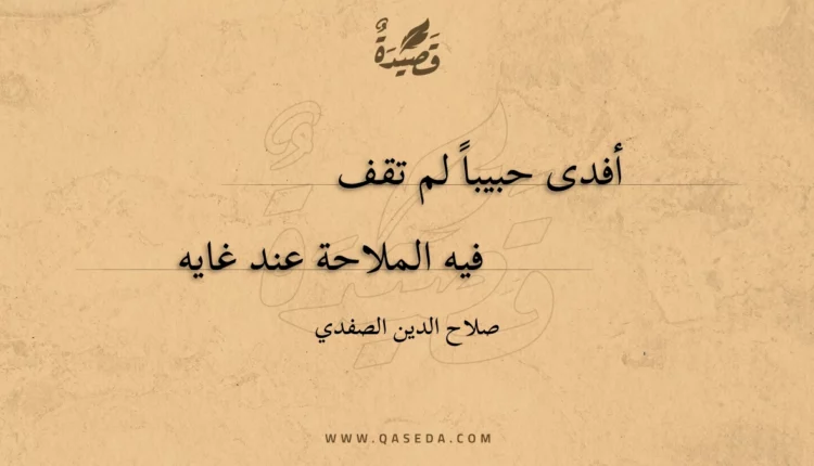 قصيدة أفدى حبيبا لم تقف