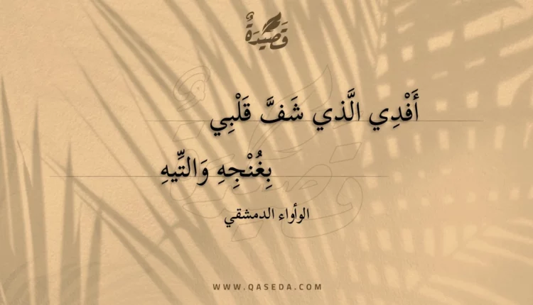 قصيدة أفدي الذي شف قلبي