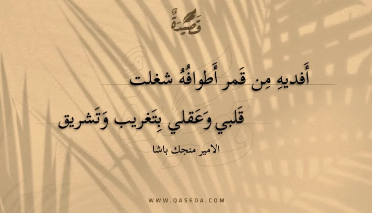 قصيدة أفديه من قمر أطوافه شغلت