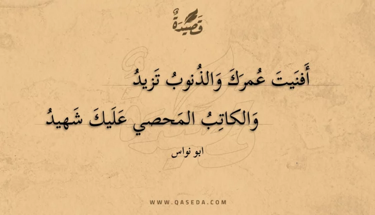قصيدة أفنيت عمرك والذنوب تزيد