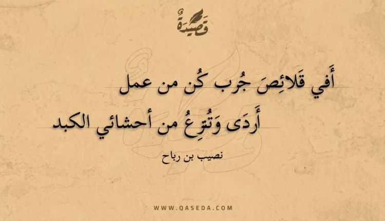 قصيدة أفي قلائص جرب كن من عمل