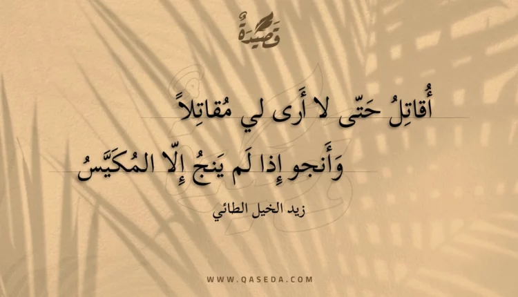 قصيدة أقاتل حتى لا أرى لي مقاتلا