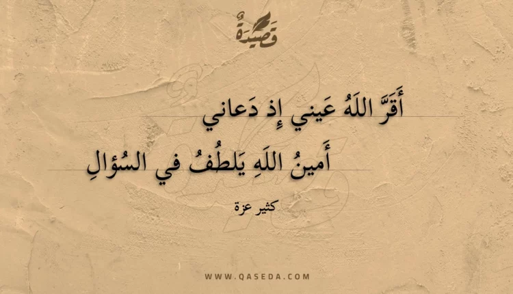 قصيدة أقر الله عيني إذ دعاني