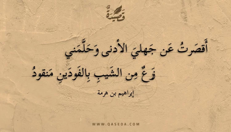 قصيدة أقصرت عن جهلي الأدنى وحلمني