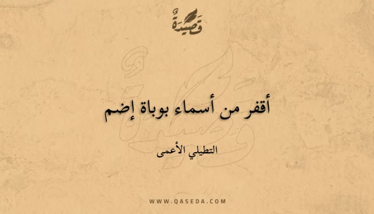 قصيدة أقفر من أسماء بوباة إضم