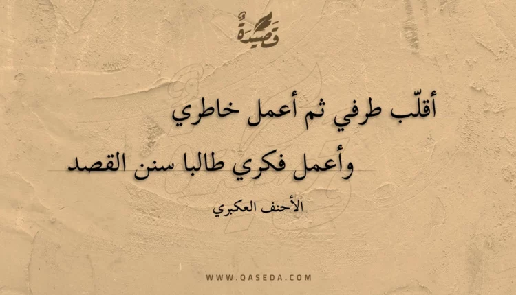قصيدة أقلب طرفي ثم أعمل خاطري