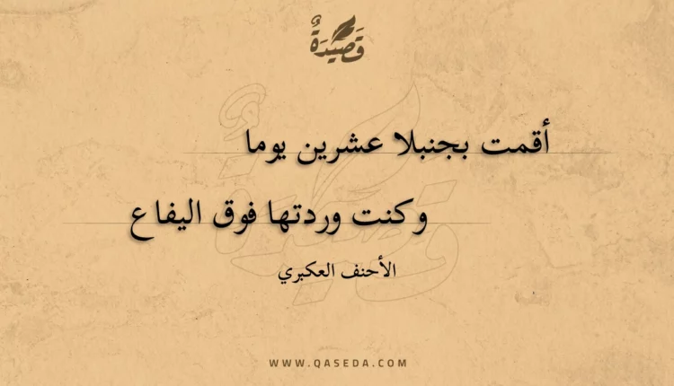 قصيدة أقمت بجنبلا عشرين يوما