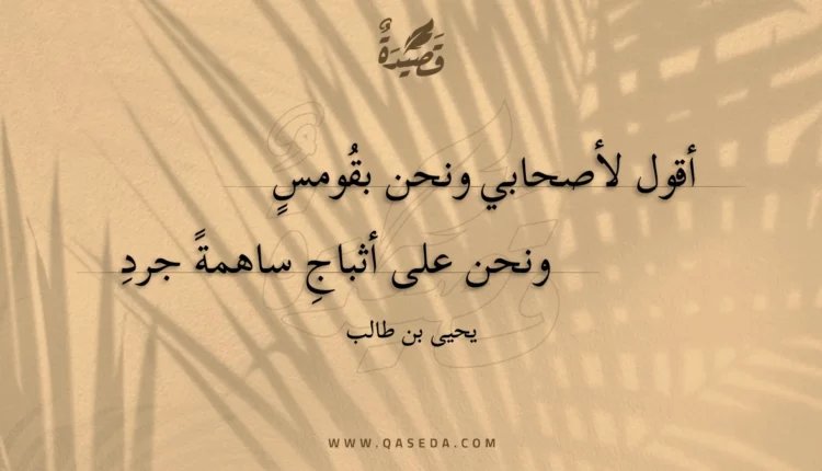قصيدة أقول لأصحابي ونحن بقومس