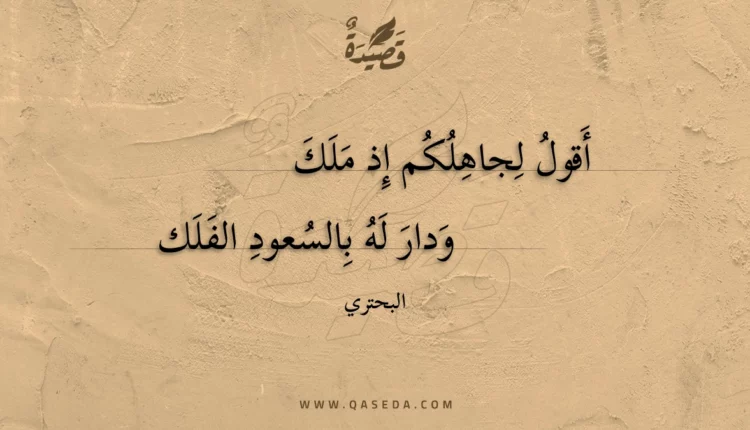 قصيدة أقول لجاهلكم إذ ملك