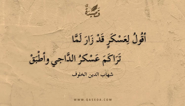 قصيدة أقول لعسكر قد زار لما