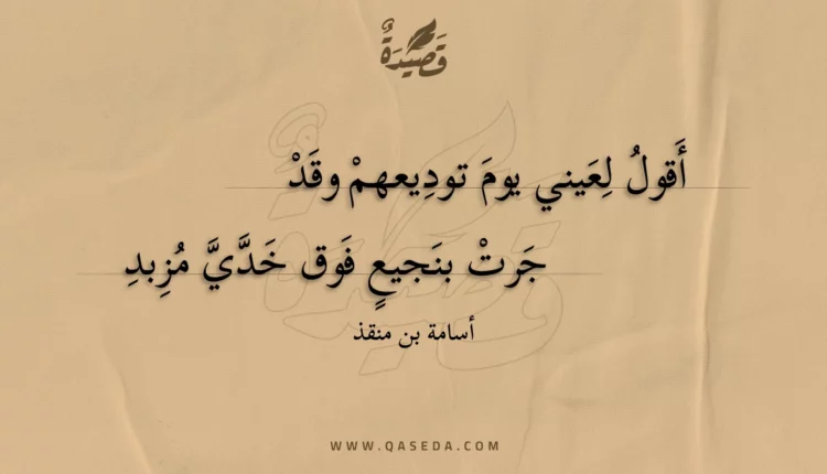 قصيدة أقول لعيني يوم توديعهم وقد