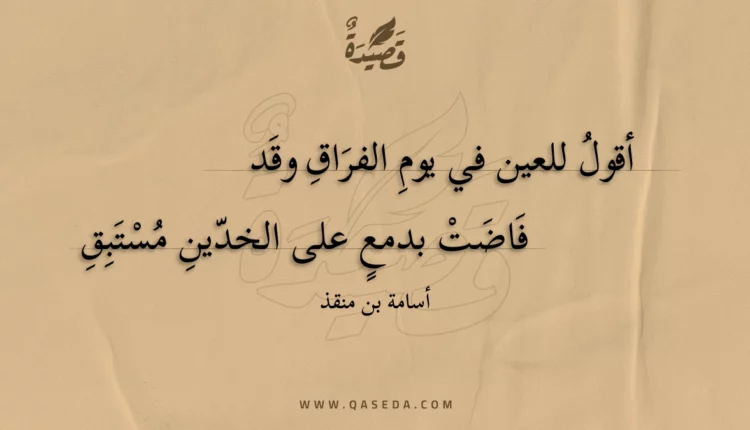 قصيدة أقول للعين في يوم الفراق وقد