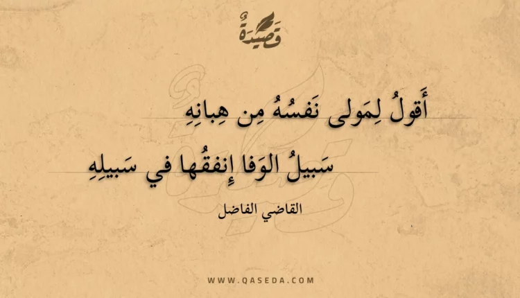 قصيدة أقول لمولى نفسه من هبانه