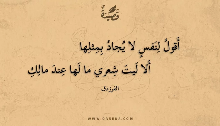 قصيدة أقول لنفس لا يجاد بمثلها