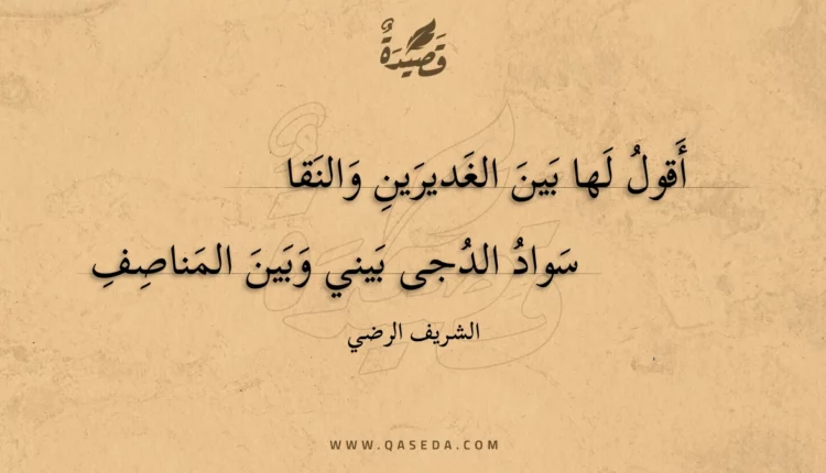 قصيدة أقول لها بين الغديرين والنقا