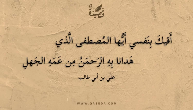 قصيدة أقيك بنفسي أيها المصطفى الذي