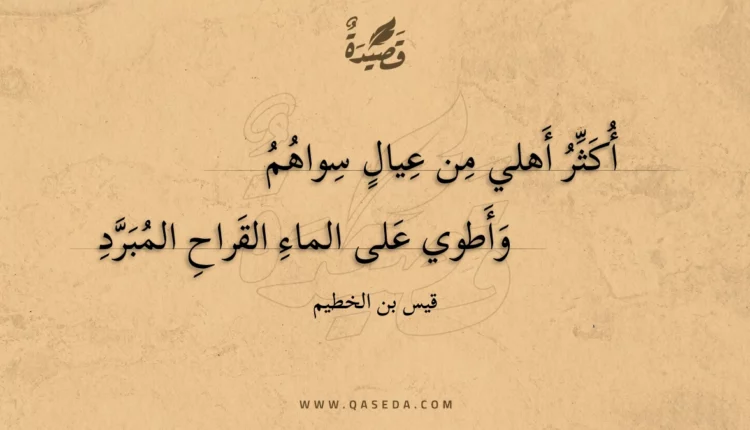 قصيدة أكثر أهلي من عيال سواهم