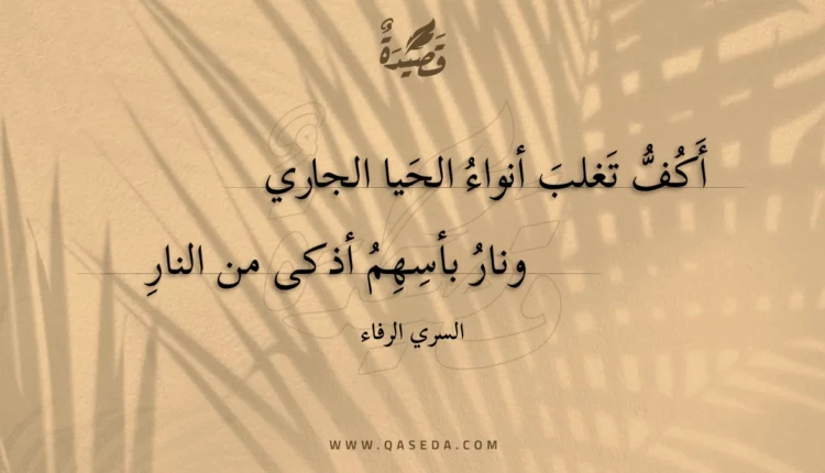 قصيدة أكف تغلب أنواء الحيا الجاري