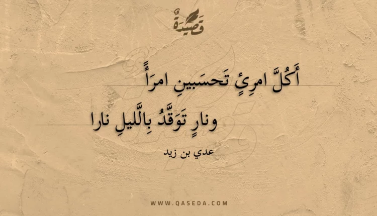 قصيدة أكل امرئ تحسبين امرأ