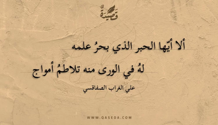 قصيدة ألا أيها الحبر الذي بحر علمه