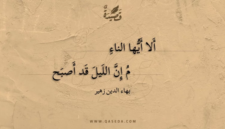 قصيدة ألا أيها الناء