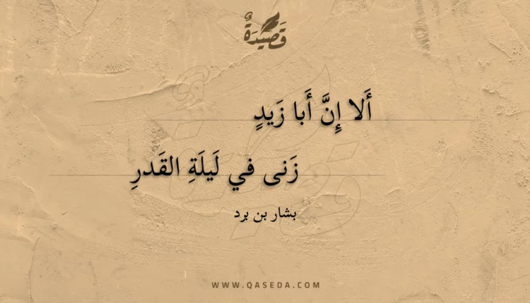 قصيدة ألا إن أبا زيد