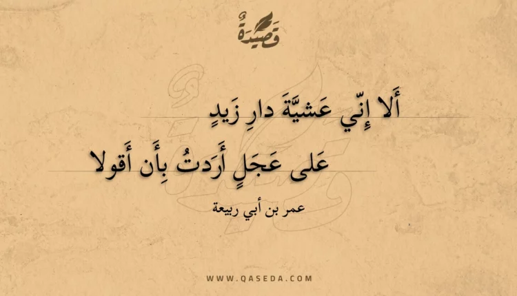 قصيدة ألا إني عشية دار زيد