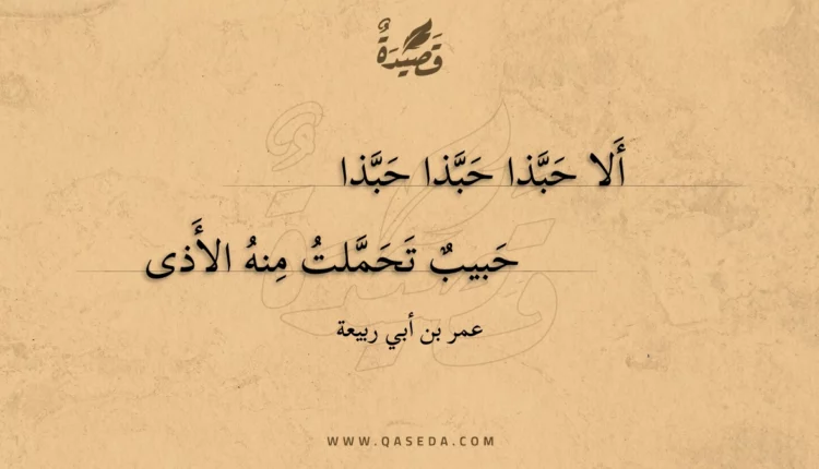 قصيدة ألا حبذا حبذا حبذا حبيب