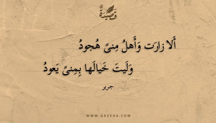 قصيدة ألا زارت وأهل منى هجود