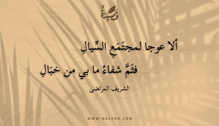 قصيدة ألا عوجا لمجتمع السيال