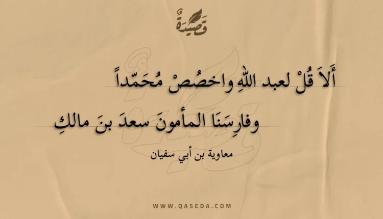 قصيدة ألا قل لعبد الله واخصص محمدا