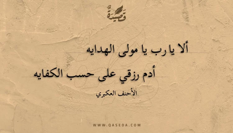 قصيدة ألا يا رب يا مولى الهدايه