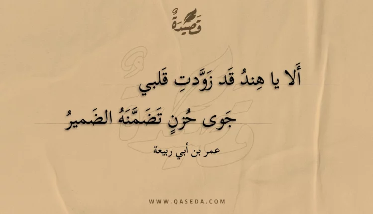 قصيدة ألا يا هند قد زودت قلبي