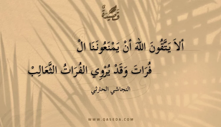 قصيدة ألا يتقون الله أن يمنعوننا الفرات